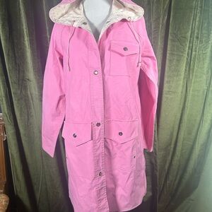 Vintage 1980's Girl's Raindrops  Reversible Raincoat Jacket